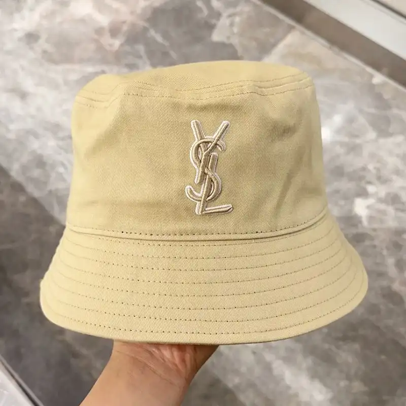 Cheap Saint Laurent x New Era Cassandre Bucket Hat In Canvas Yellow 0131