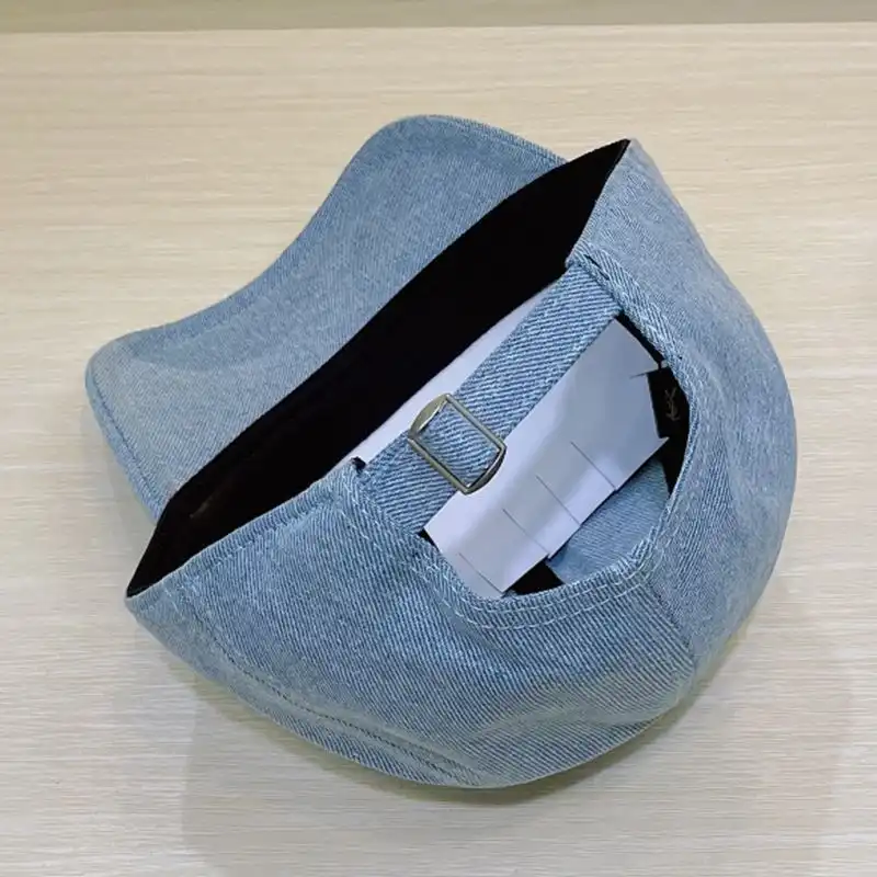 Cheap Saint Laurent Cassandre Baseball Cap In Denim Blue 0122