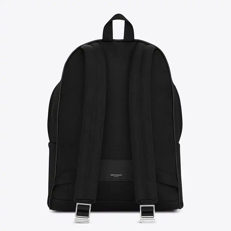 Cheap Saint Laurent City Backpack In Canvas Black 0129