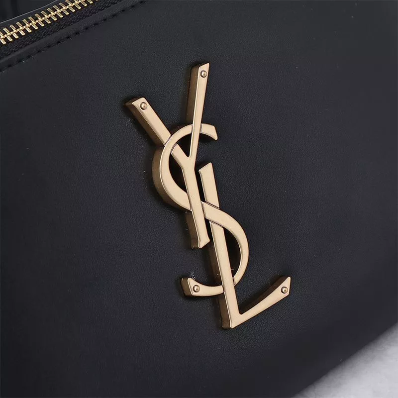 Cheap Saint Laurent Classic Monogram Belt Bag In Lambskin Black Gold 0113