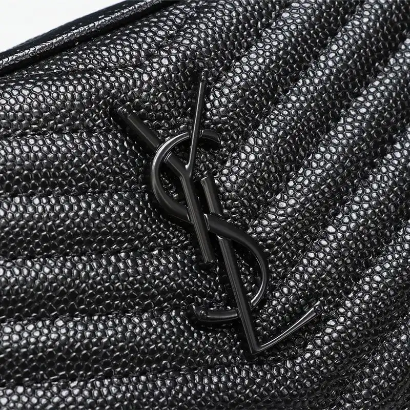 Cheap Saint Laurent Mini Lou Camera Bag In Textured Matelasse Leather Black 0130