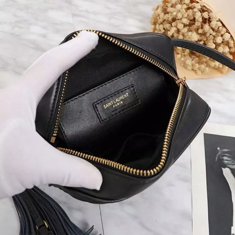 Cheap Saint Laurent Lou Belt Bag In Matelasse Leather Black Gold 0113