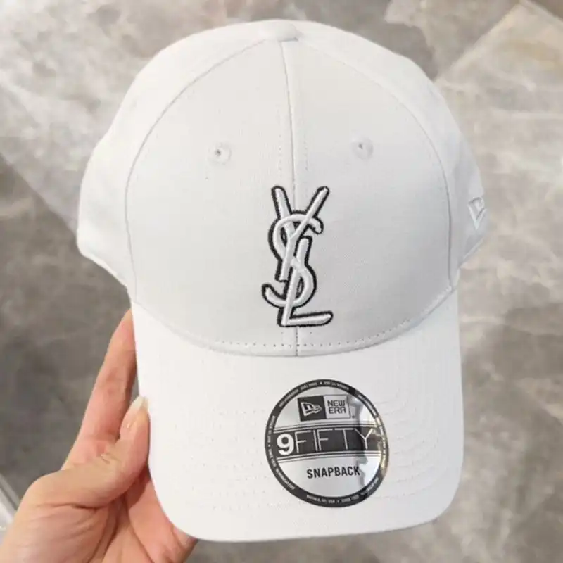 Cheap Saint Laurent x New Era Cassandre Cap In Canvas White 0131