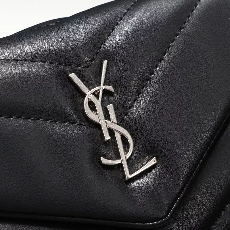 Cheap Saint Laurent Mini Loulou Toy Bag In Y Matelasse Leather Black Silver 0112