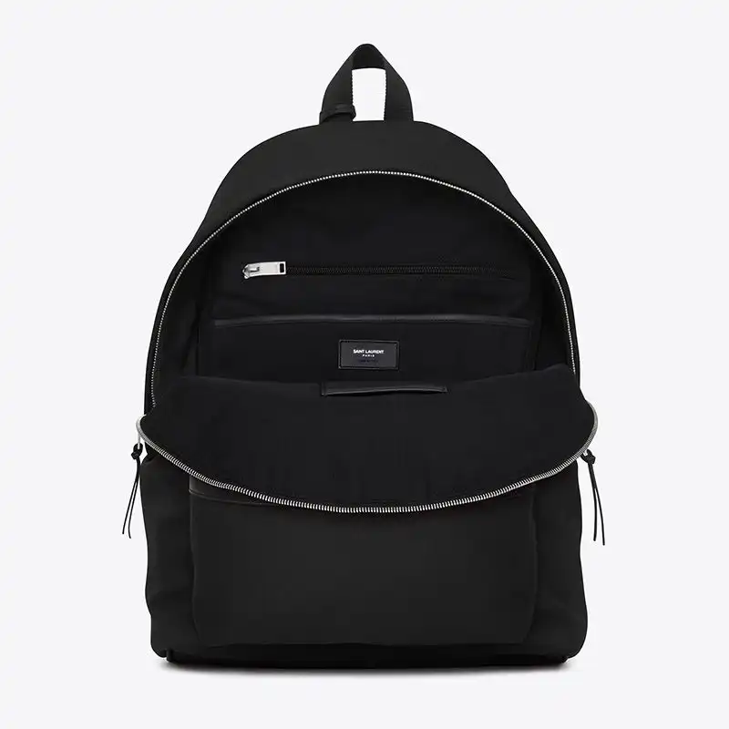 Cheap Saint Laurent City Backpack In Canvas Black 0129