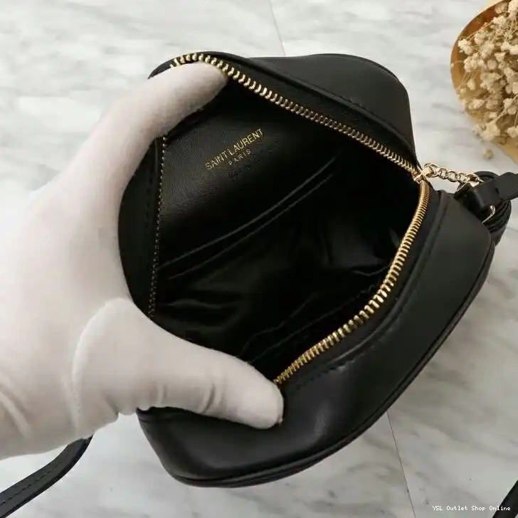 Cheap Blogger In Saint Leather Bag Laurent Gold Black 0222