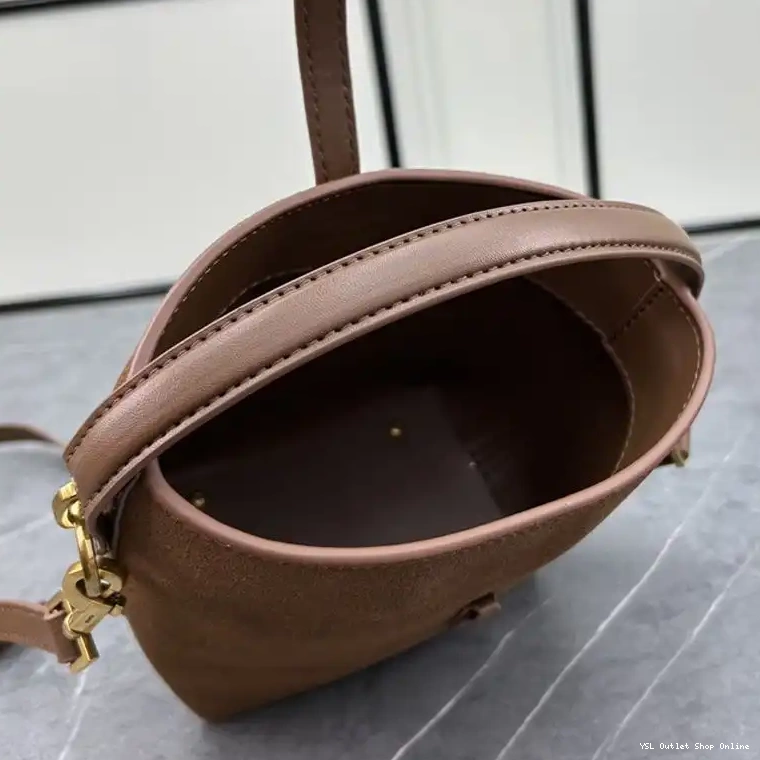 Cheap Suede Bucket Laurent Le In Mini Bag Saint 37 Brown 0214