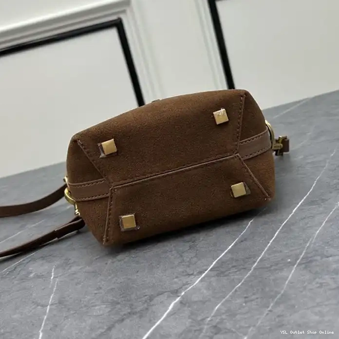 Cheap Brown Laurent Mini 37 Le Bucket Suede Bag Saint In 0214