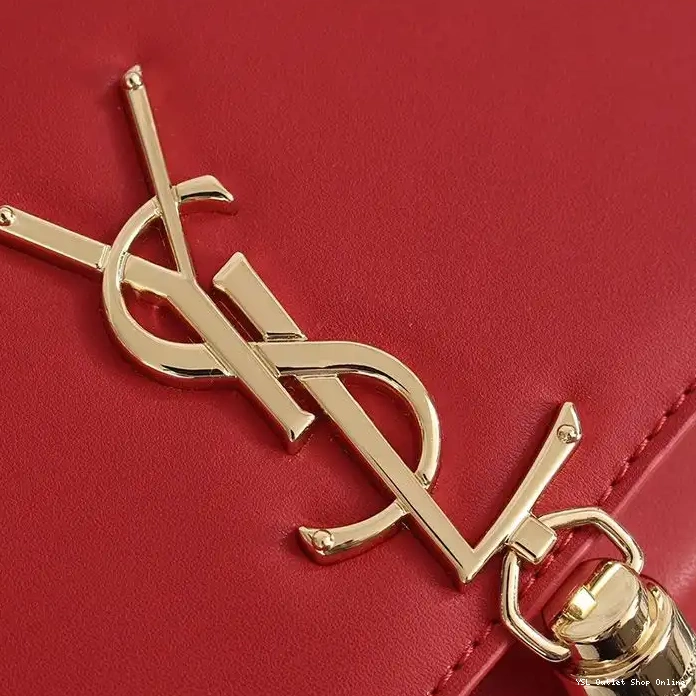 Cheap Gold Red Medium Leather with Tassel In Kate Laurent Saint Chain Bag 0215