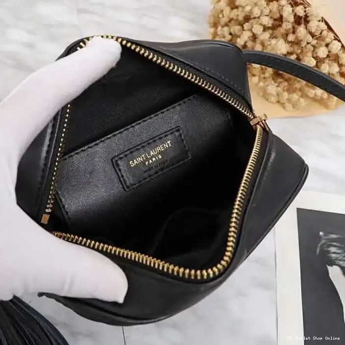 Cheap Belt Bag Lou In Gold Leather Saint Laurent Matelasse Black 0221