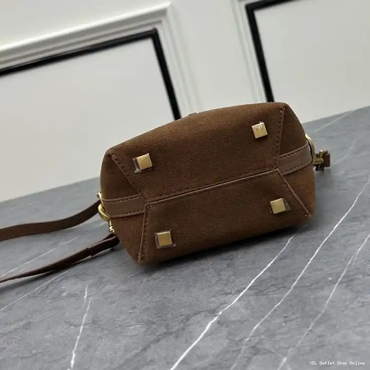 Cheap Suede Bucket Laurent Le In Mini Bag Saint 37 Brown 0214