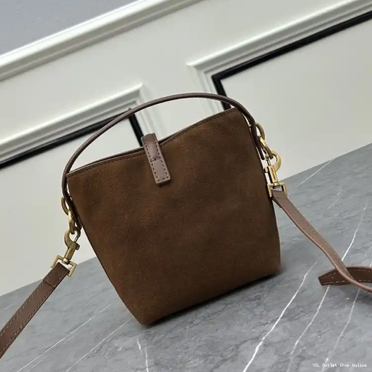 Cheap Brown Laurent Mini 37 Le Bucket Suede Bag Saint In 0214