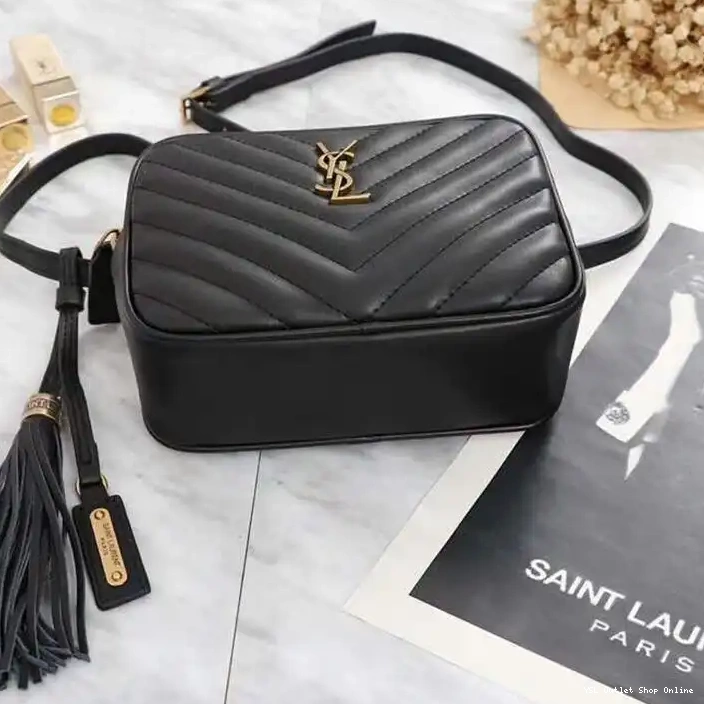 Cheap Lou Bag In Gold Leather Laurent Black Belt Saint Matelasse 0225