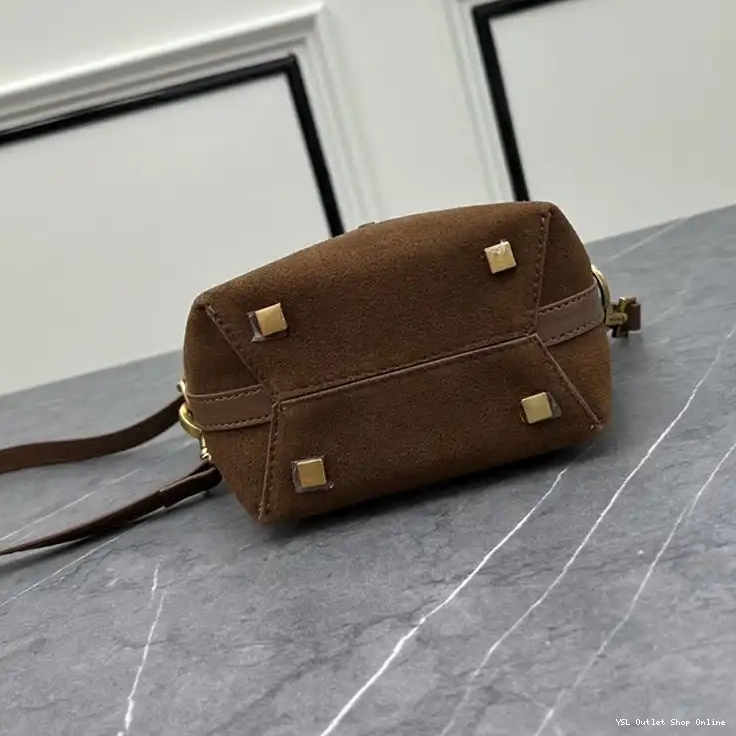 Cheap Suede In Brown Bucket Laurent Saint 37 Le Bag Mini 0215