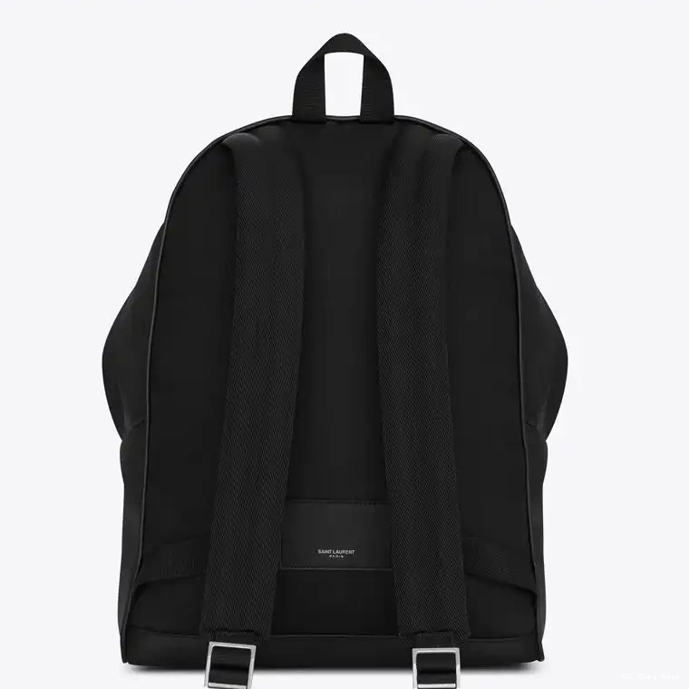 Cheap Black Saint City In Laurent Leather Backpack Matte 0221