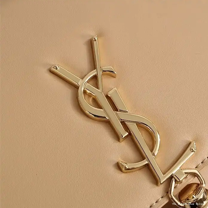 Cheap Medium Gold Saint Laurent Kate In Leather Tassel Apricot Chain Bag with 0215